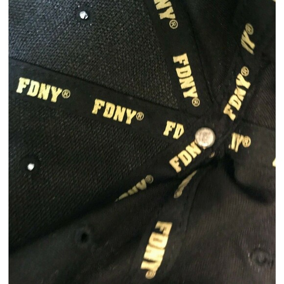 FDNY New York City Fire Department Hat Embroidered Adjustable Black Baseball Cap - Picture 7 of 8